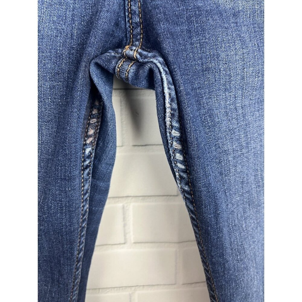 Hollister Jeans Women's 7S W28 L28 Blue High Rise Super skinny Deconstructed - Picture 5 of 12